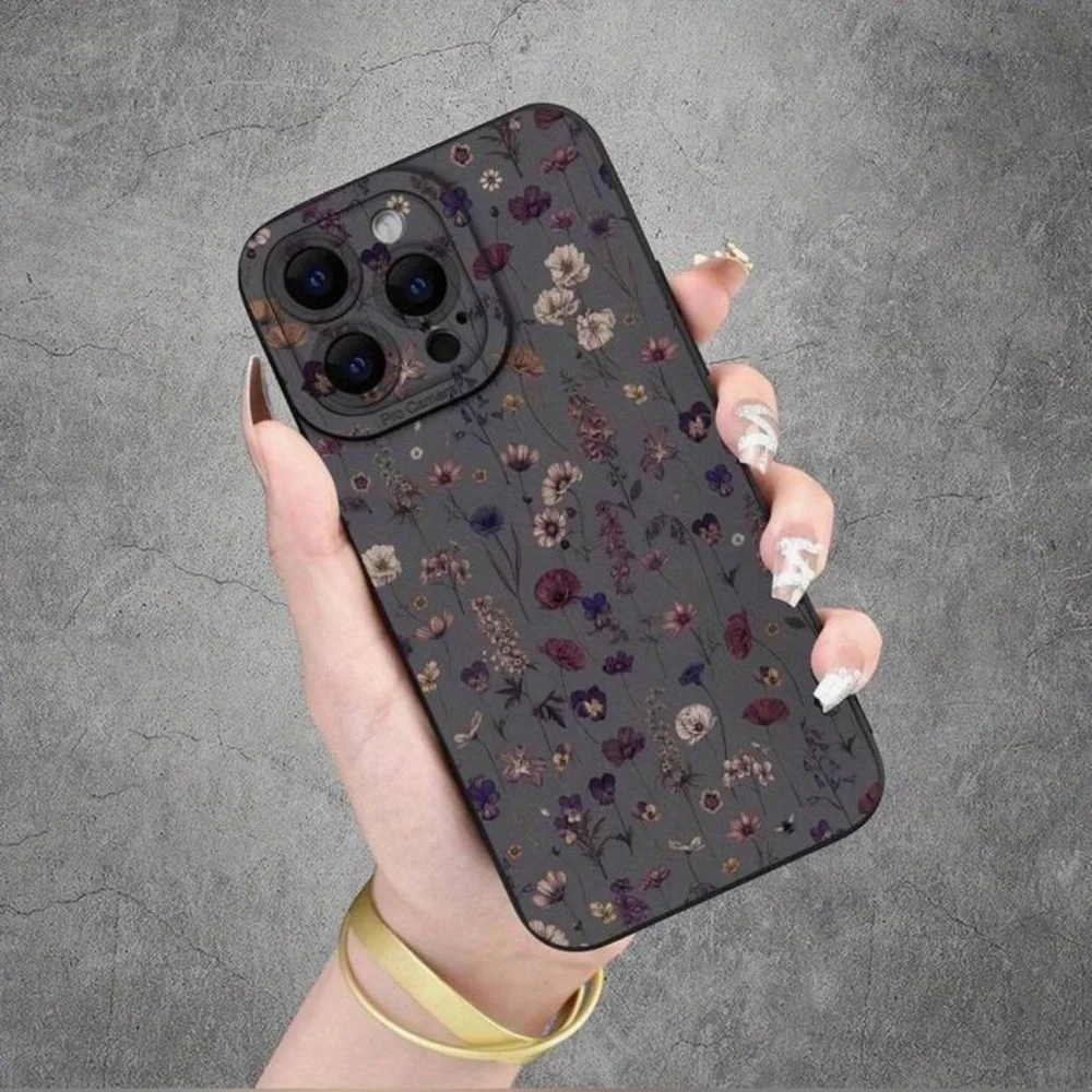 iPhone 12 Pro Max - Elegant Floral Gray Phone Case